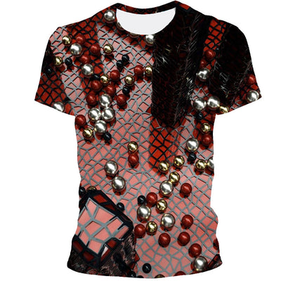 Playera con Estampado Digital de Patrón Geométrico 3D - Image 6