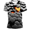 Playera con Estampado Digital de Patrón Geométrico 3D