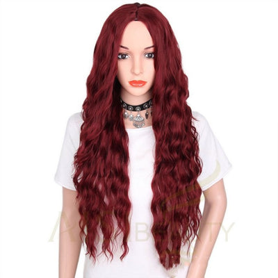 Peluca Rizada Vino Tinto - Rizos Pequeños y Voluminosos - Image 2