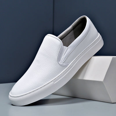Mocasines de Cuero Blanco para Hombre - Cómodos y Transpirables