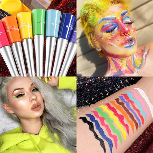 Delineador Líquido 17 Colores Mate Secado Rápido - Larga Duración Sin Corrimientos