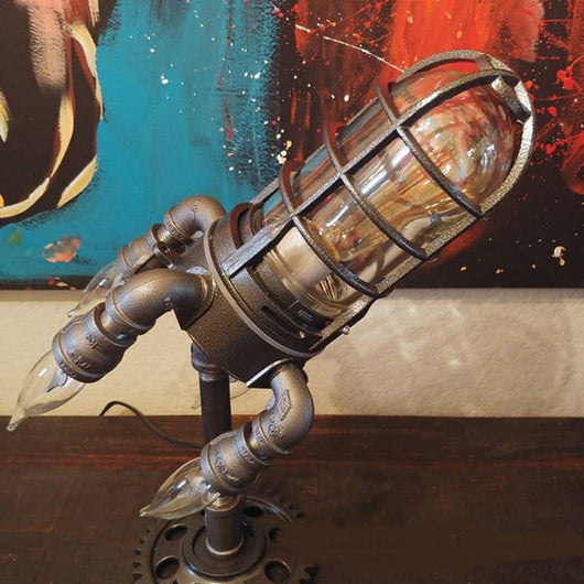 Lámpara Decorativa Cohete Steampunk Bazooka Flame - Image 3