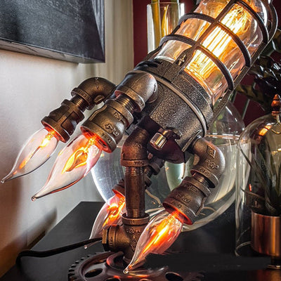 Lámpara Decorativa Cohete Steampunk Bazooka Flame - Image 4