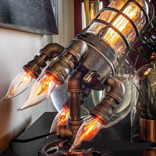 Lámpara Decorativa Cohete Steampunk Bazooka Flame - Image 4