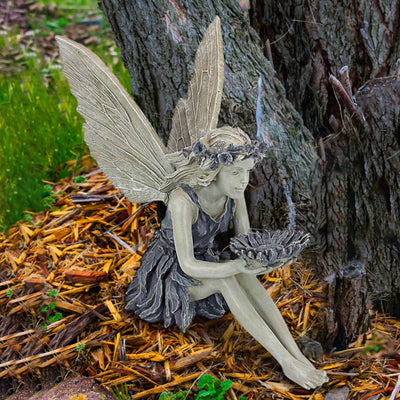 Estatua de Hada Sentada para Jardín - Decoración Resina Artesanal - Image 3