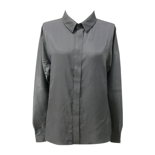 Camisa Suelta Estilo Japonés para Mujer - Diseño Minimalista Hong Kong con Temperamento - Image 5