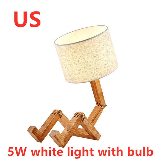 Lámpara de Mesa Humanoide de Diseño Moderno en Madera - Image 8