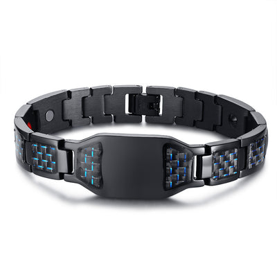 Pulsera Magnética para Hombre en Acero Titanio y Fibra de Carbono - Image 14
