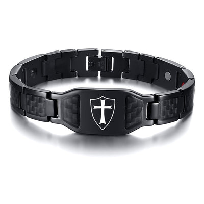 Pulsera Magnética para Hombre en Acero Titanio y Fibra de Carbono - Image 16