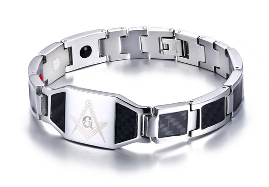 Pulsera Magnética para Hombre en Acero Titanio y Fibra de Carbono - Image 20