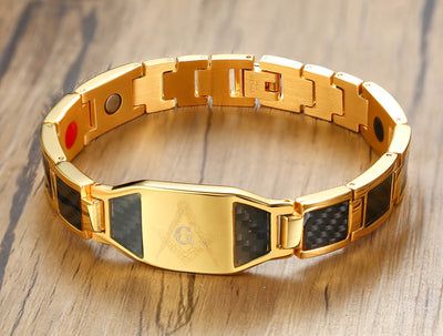 Pulsera Magnética para Hombre en Acero Titanio y Fibra de Carbono - Image 19