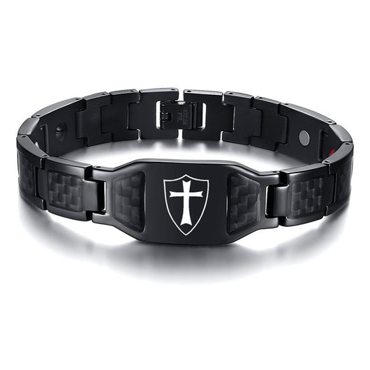 Pulsera Magnética para Hombre en Acero Titanio y Fibra de Carbono - Image 6