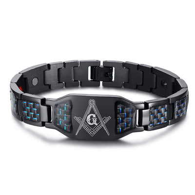 Pulsera Magnética para Hombre en Acero Titanio y Fibra de Carbono - Image 7