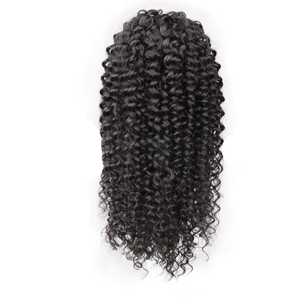 Peluca Coleta Rizos Africanos con Cordón Ajustable