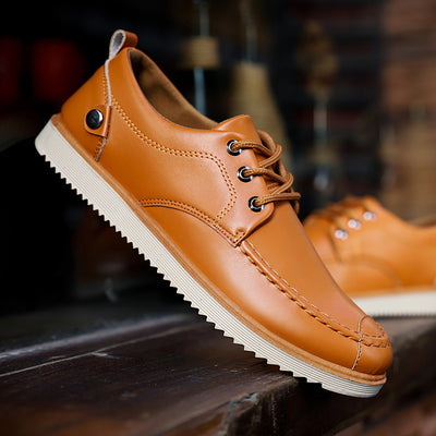 Zapatos de Cuero para Hombre Estilo Coreano Versátil - Image 14