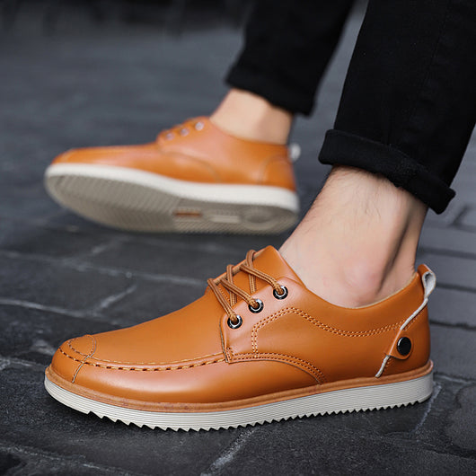 Zapatos de Cuero para Hombre Estilo Coreano Versátil - Image 17