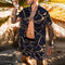 Men's Spring Loose Short-Sleeved Printed Shirt Set