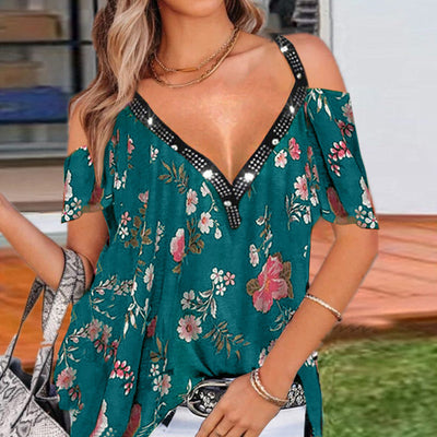 Blusa de Hombro Descubierto con Estampado Verano - Image 12