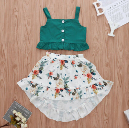 Conjunto de Verano para Niña - Blusa Floral y Falda Playa (1-5 años) - Image 7