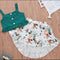 Conjunto de Verano para Niña - Blusa Floral y Falda Playa (1-5 años)