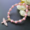 Bronzing Acrylic Cross Bead Bracelet Oil Drop Angel Cross Rosary Bracelet Rosado
