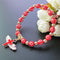 Bronzing Acrylic Cross Bead Bracelet Oil Drop Angel Cross Rosary Bracelet Rojo