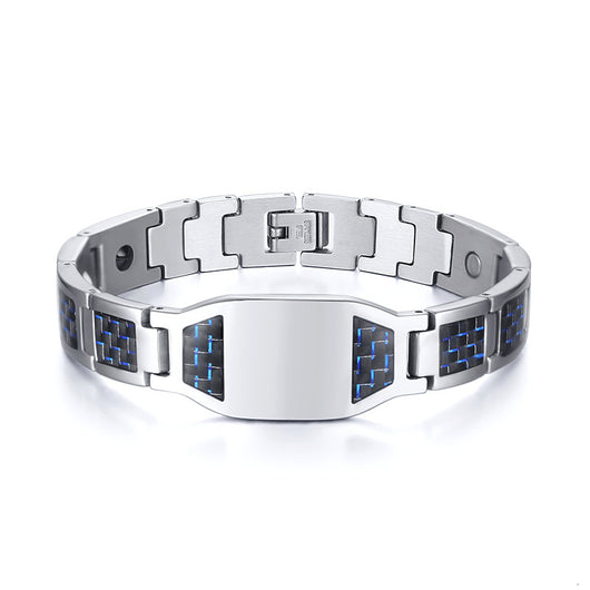 Pulsera Magnética para Hombre en Acero Titanio y Fibra de Carbono - Image 9