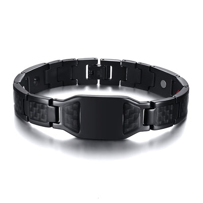 Pulsera Magnética para Hombre en Acero Titanio y Fibra de Carbono - Image 10