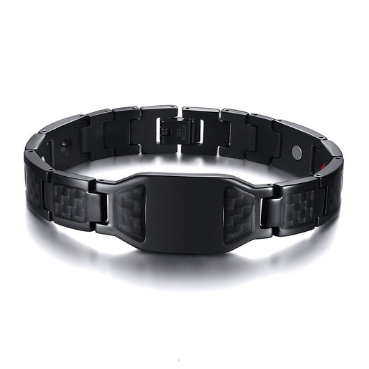 Pulsera Magnética para Hombre en Acero Titanio y Fibra de Carbono - Image 10