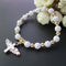 Bronzing Acrylic Cross Bead Bracelet Oil Drop Angel Cross Rosary Bracelet Blanco