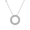 Collar Colgante de Plata Esterlina 925 con Diamantes Redondos