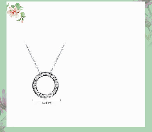 Collar Colgante de Plata Esterlina 925 con Diamantes Redondos - Image 2