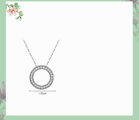Collar Colgante de Plata Esterlina 925 con Diamantes Redondos - Image 2
