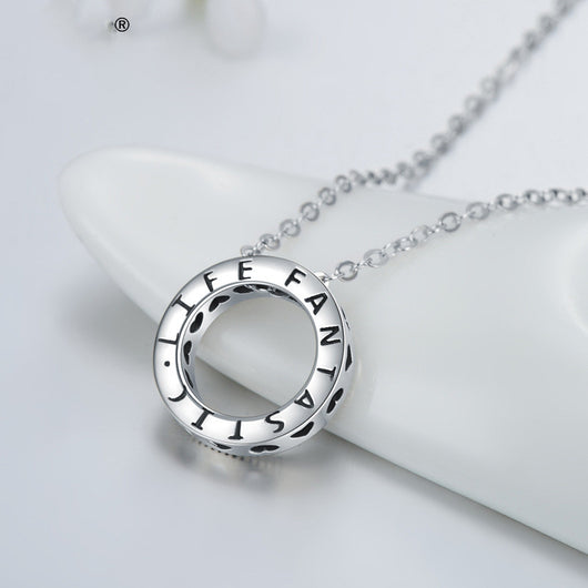 Collar Colgante de Plata Esterlina 925 con Diamantes Redondos - Image 4