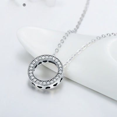 Collar Colgante de Plata Esterlina 925 con Diamantes Redondos - Image 5