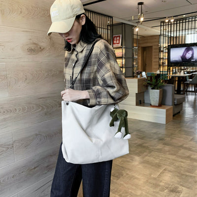 Bolso Bandolera de Lona Trendy - Estilo Urbano y Funcional - Image 5