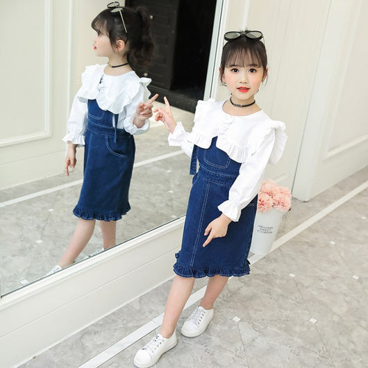 Traje Falda Estilo Western para Niñas - Colección Otoño