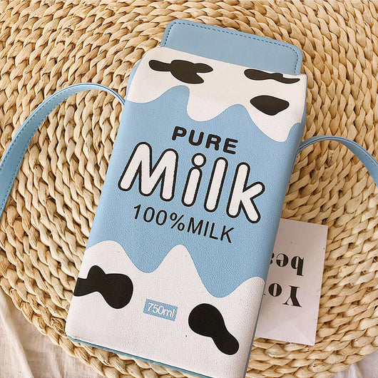 Bolso Mensajero Diseño Caja de Leche Adorable - Image 3