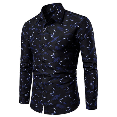 Camisa Casual Manga Larga con Cuello Italiano para Hombre - Image 6