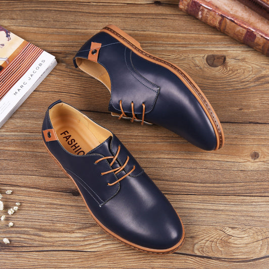 Zapatos Casuales de Cuero para Hombre - Talla Grande Negocios y Diario