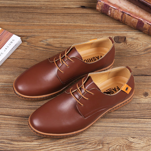 Zapatos Casuales de Cuero para Hombre - Talla Grande Negocios y Diario - Image 5