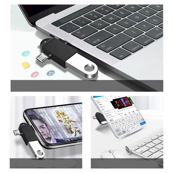 Adaptador USB Tipo-C Dual 2 en 1 para Android