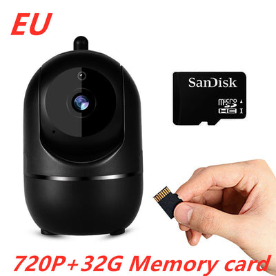 Four white indoor security cameras with black lenses and small antennas, shown in a 4-piece set. - Image 13