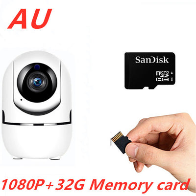 Four white indoor security cameras with black lenses and small antennas, shown in a 4-piece set. - Image 24