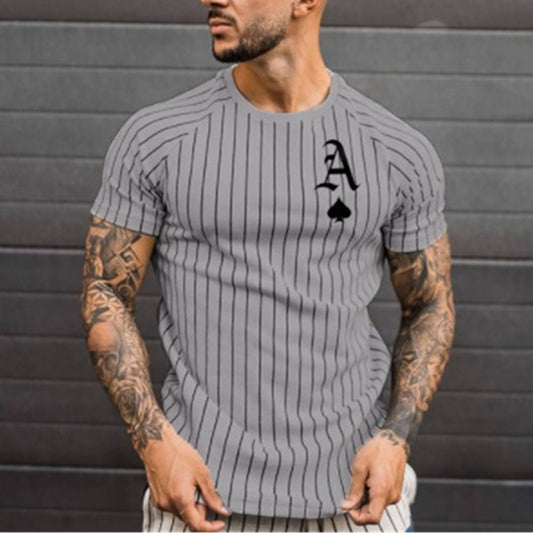 Camiseta Hombre Cuello Redondo Estampado Naipes