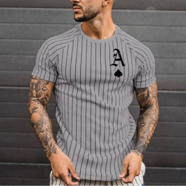 Camiseta Hombre Cuello Redondo Estampado Naipes