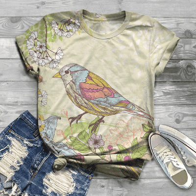 Camiseta Cuello Redondo Estampado 3D Colección Aves - Image 14