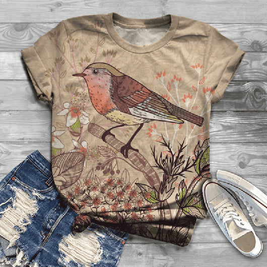 Camiseta Cuello Redondo Estampado 3D Colección Aves - Image 17