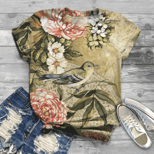 Camiseta Cuello Redondo Estampado 3D Colección Aves - Image 10