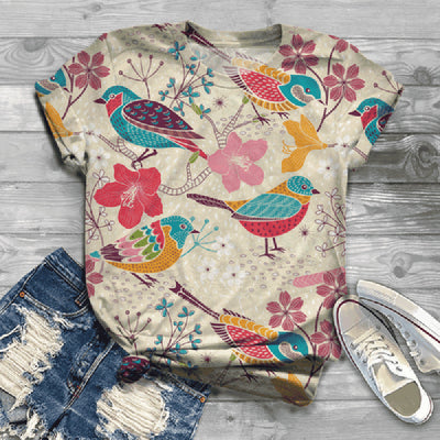 Camiseta Cuello Redondo Estampado 3D Colección Aves - Image 8